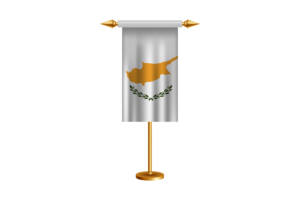 Cyprus Ceremonial Flag Vector Free flag