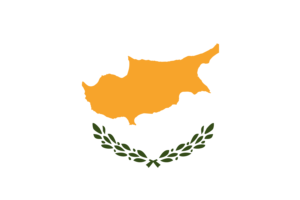 Cyprus Flag Square Rounded Shape flag