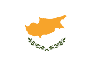Cyprus Flag Rounded Hexagon Shape flag