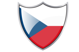 Shield with Flag of Czechia flag