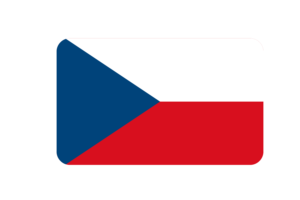 Czechia Flag Triangle Rounded Shape flag
