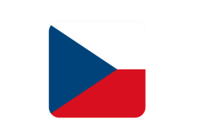 Czechia Flag Square Rounded Shape flag