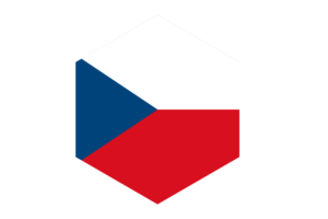 Czechia Flag Hexagon Shape flag