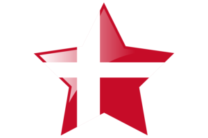 Denmark Flag Star Icon flag