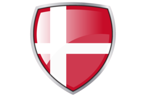 Denmark Flag Couche Heraldic Shield flag