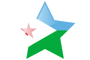Djibouti Flag Star Icon flag