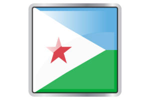 Djibouti Flag Square icon flag