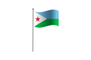 Waving Flag of Djibouti flag