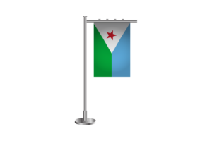 3d Djibouti Standing Flag flag