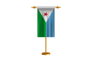 Djibouti Ceremonial Flag Vector Free flag