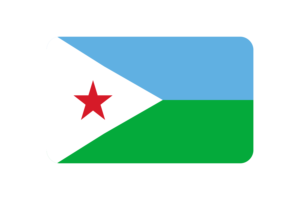 Djibouti Flag Triangle Rounded Shape flag