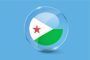Djibouti Flag Glossy Round Button flag
