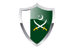 Bandera del Pak-Army con escudo medieval flag