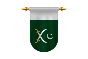 Imágenes vectoriales del emblema de la bandera del Pak-Army flag