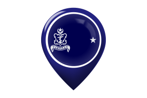 Commodore Flag Map Pin Icon flag