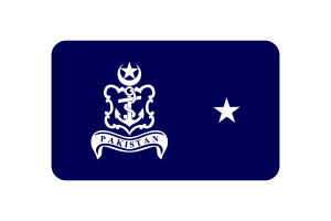 Commodore Flag rounded Rectangle Vector Illustration flag