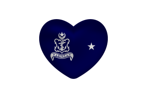 Love of Commodore Heart Shape flag