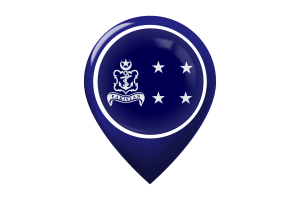 Icona della Bandiera dell'Ammiraglio della Marina con Pin Mappa flag