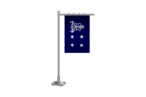 Bandiera in piedi dell'ammiraglio della marina flag