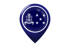 Navy Admiral of the Fleet Flag Map Pin Icon flag