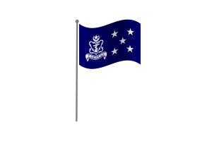 Waving Flag of Navy Admiral of the Fleet flag