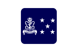 Navy Admiral of the Fleet Flag Square Rounded Shape flag
