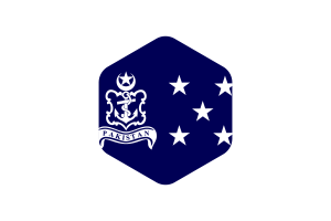 Navy Admiral of the Fleet Flag Rounded Hexagon Shape flag