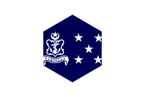 Navy Admiral of the Fleet Flag Hexagon Shape flag