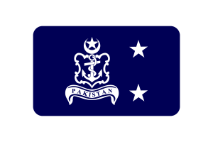 Illustrazione Vettoriale della Bandiera dell'Ammiraglio di Vascello in Rettangolo Arrotondato flag