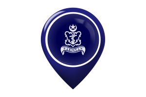 Senior Officer Afloat Flag Map Pin Icon flag