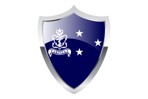 Vice-Admiral Flag with Medieval Heater Shield flag