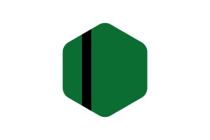 Delhi Sultanate Flag Rounded Hexagon Shape flag