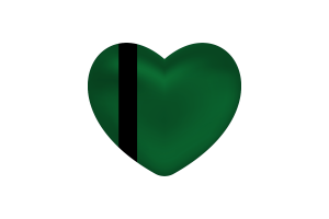 Love of Delhi Sultanate Heart Shape flag