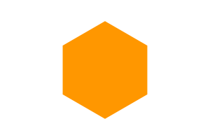 Maratha Empire Flag Hexagon Shape flag