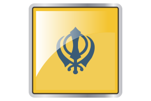 Nishan Sahib Flag Square icon flag