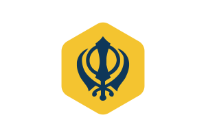 Nishan Sahib Flag Rounded Hexagon Shape flag