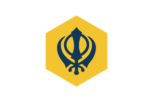 Nishan Sahib Flag Hexagon Shape flag