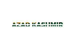 Azad Kashmir Text Art flag
