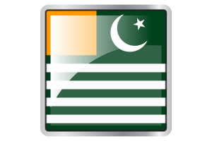 Azad Kashmir Flag Square icon flag