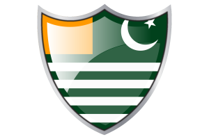 Shield with Flag of Azad Kashmir flag