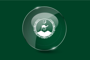 Balochistan Flag Glossy Round Button flag