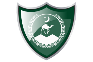 Shield with Flag of Balochistan flag