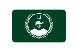 Balochistan Flag rounded Rectangle Vector Illustration flag