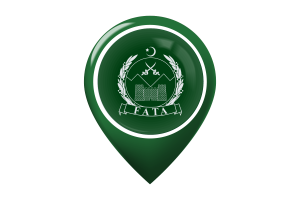 FATA Flag Map Pin Icon flag