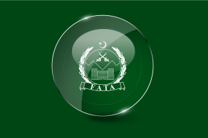 FATA Flag Glossy Round Button flag