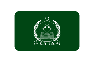 FATA Flag rounded Rectangle Vector Illustration flag