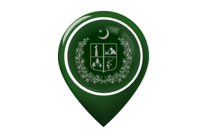 Gilgit Baltistan Flag Map Pin Icon flag