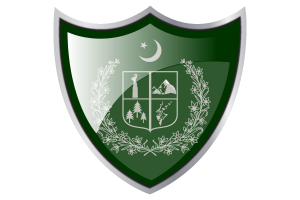 Shield with Flag of Gilgit Baltistan flag