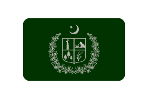 Gilgit Baltistan Flag rounded Rectangle Vector Illustration flag
