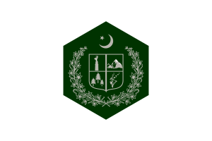 Gilgit Baltistan Flag Hexagon Shape flag